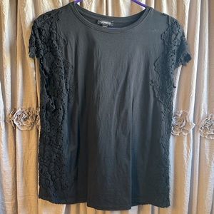 Black express lace shirt